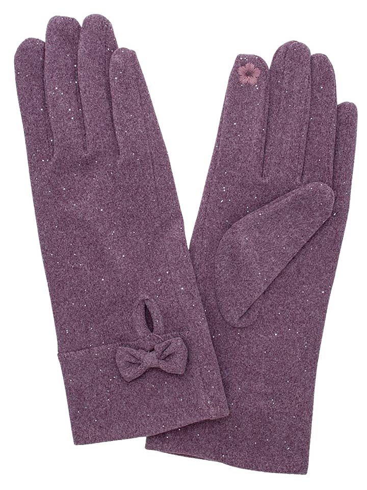 Chic Bow Touchscreen Gloves GOV-0162-1 for wholesale by anbfashion