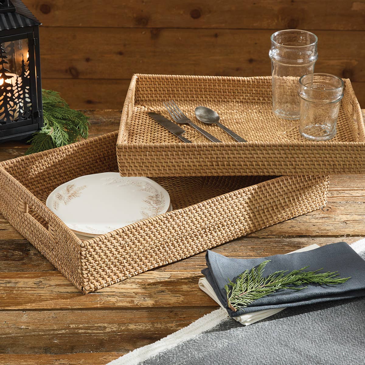 Park Designs - Wholesale Decorative Tray - Rattan Trays Set Of 21