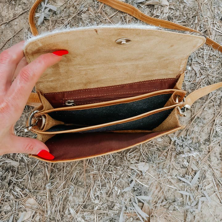 Texas Western Cowhide Bags and More - Wholesale Crossbody Bag - Women's - Chic Cowhide Leather Western crossbody purse