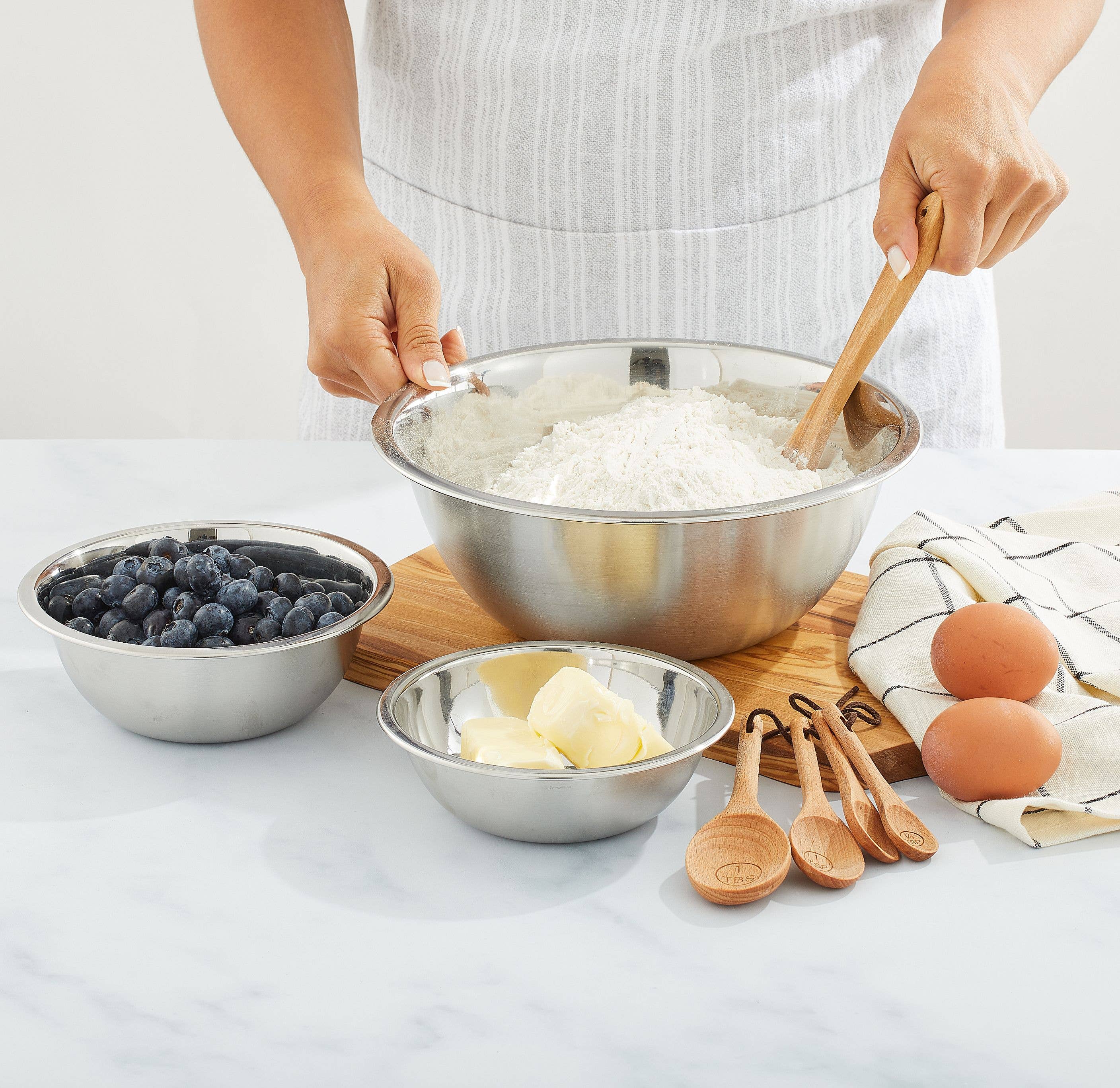 JoyJolt - Wholesale Mixing Bowl - Stainless Steel Kitchen Mixing Bowls Set - 6 Pieces1