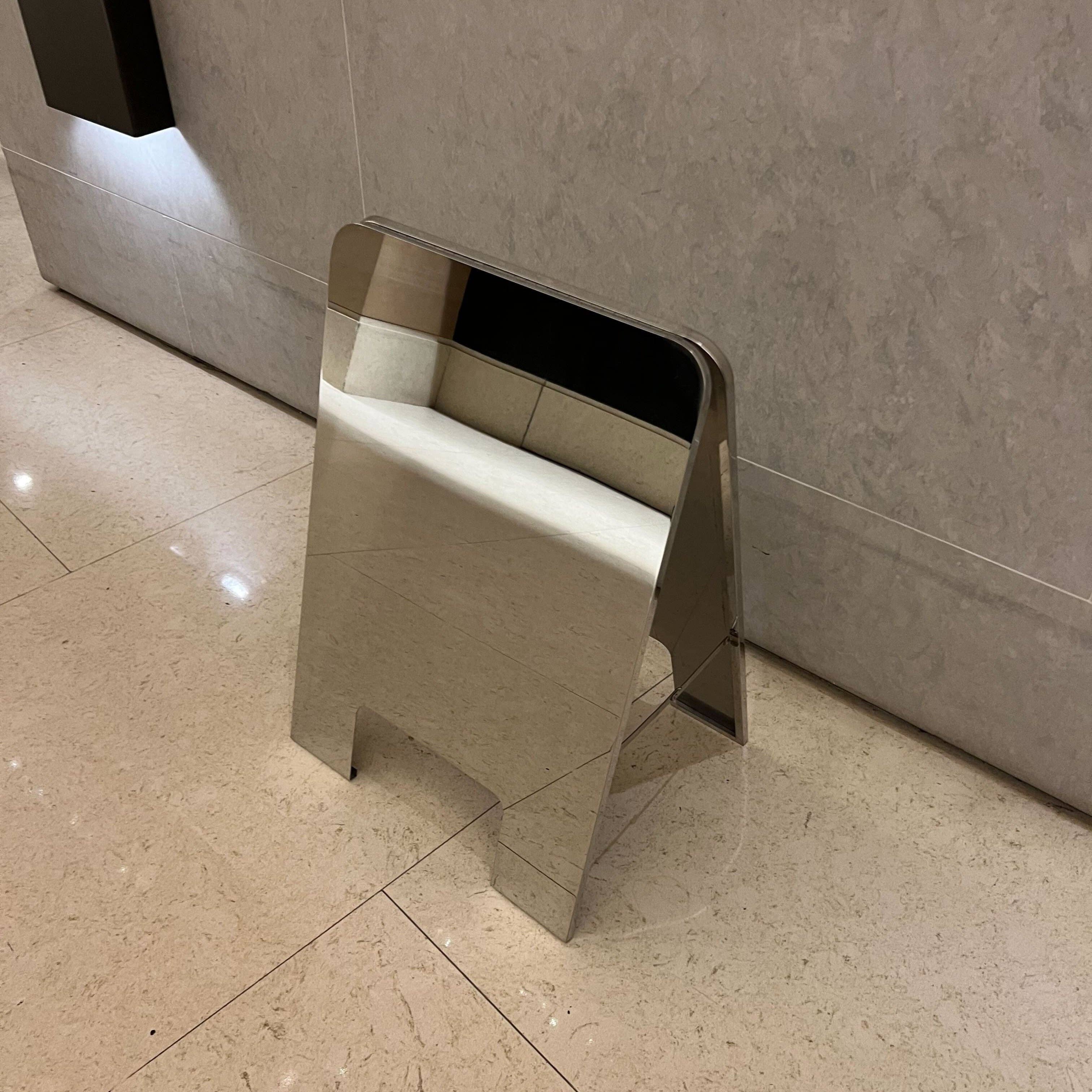 Signs and Mirrors - Wholesale Bord/bordje - #004 - Ronde Sandwichbord A-Frame van Roestvrij Staal2