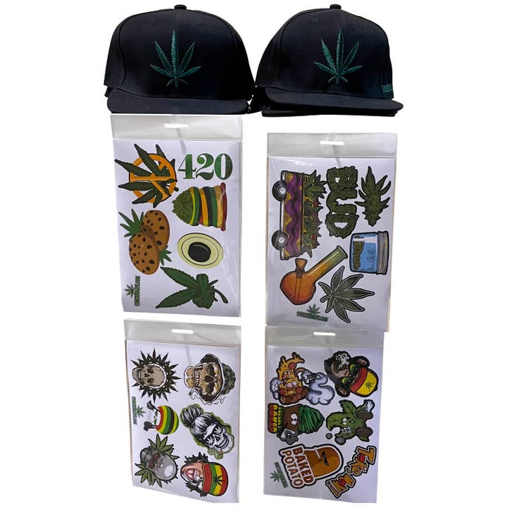 Torched Life - Wholesale Sticker - Marijuana Stickers - Cartoons- Set of 6