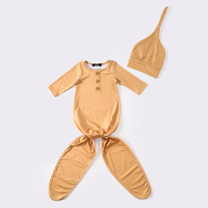 Coyote Baby Knotted Gown for wholesale by Clover Cottage