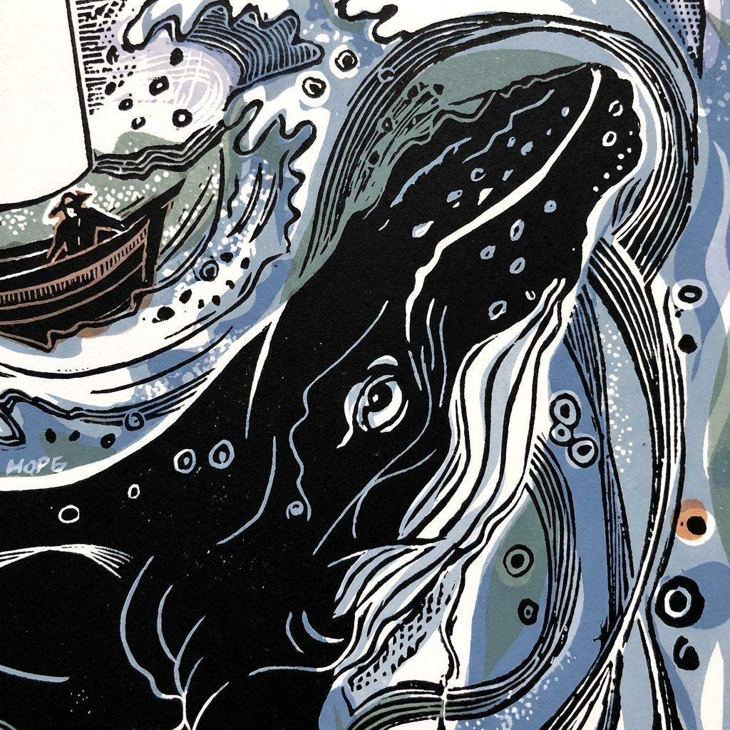 Jamie Poole – wholesale Art print – The Soul That Faints Not in the Storm (Whale)2