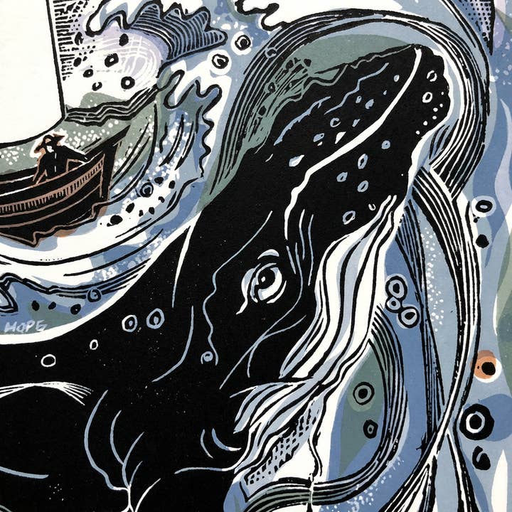 Jamie Poole – wholesale Art print – The Soul That Faints Not in the Storm (Whale)2