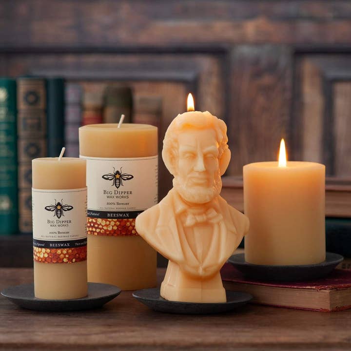 Big Dipper Wax Works - Wholesale Novelty Candle - Abraham Lincoln Candle – 100% Beeswax – 6” Handcrafted3