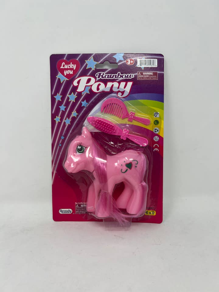 Rainbow Pony w/ Brush for wholesale by USA HomeMax
