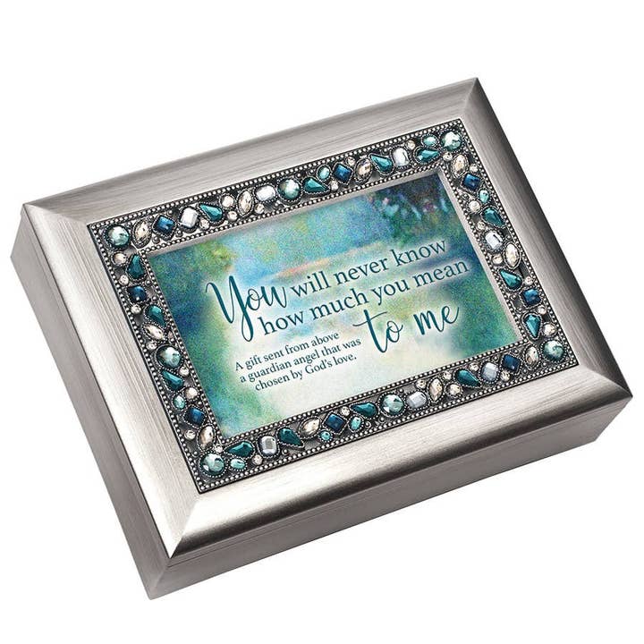 You Will Never Know Silver Jeweled Music Box for wholesale by Dicksons