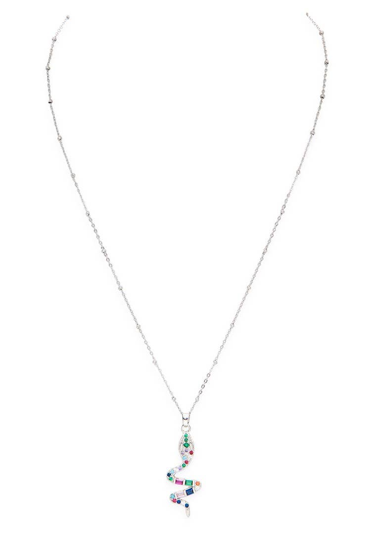 Artini Accessories - Wholesale Pendant/Charm Necklace - Cubic Zirconia Snake Pendant Necklace1