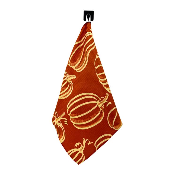 Driftless Studios - Wholesale Tea Towel - Pumpkins & Gourds burnt Orange Halloween Towels - Fall Decor3
