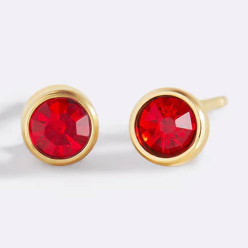 Birthstone Bezel Studs for engroshandel hos Mint & Lily