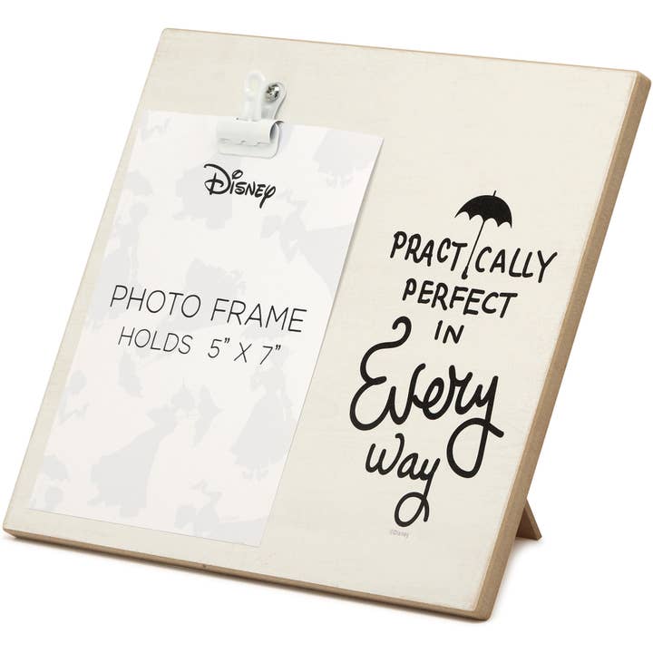 Open Road Brands, LLC - Wholesale Picture Frame - Practically Perfect In Every Way Wood Photo Clip Frame