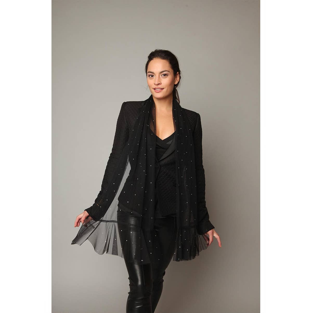 SAACHI - Wholesale Scarf - Women's - Sheer Crystal Scarf0