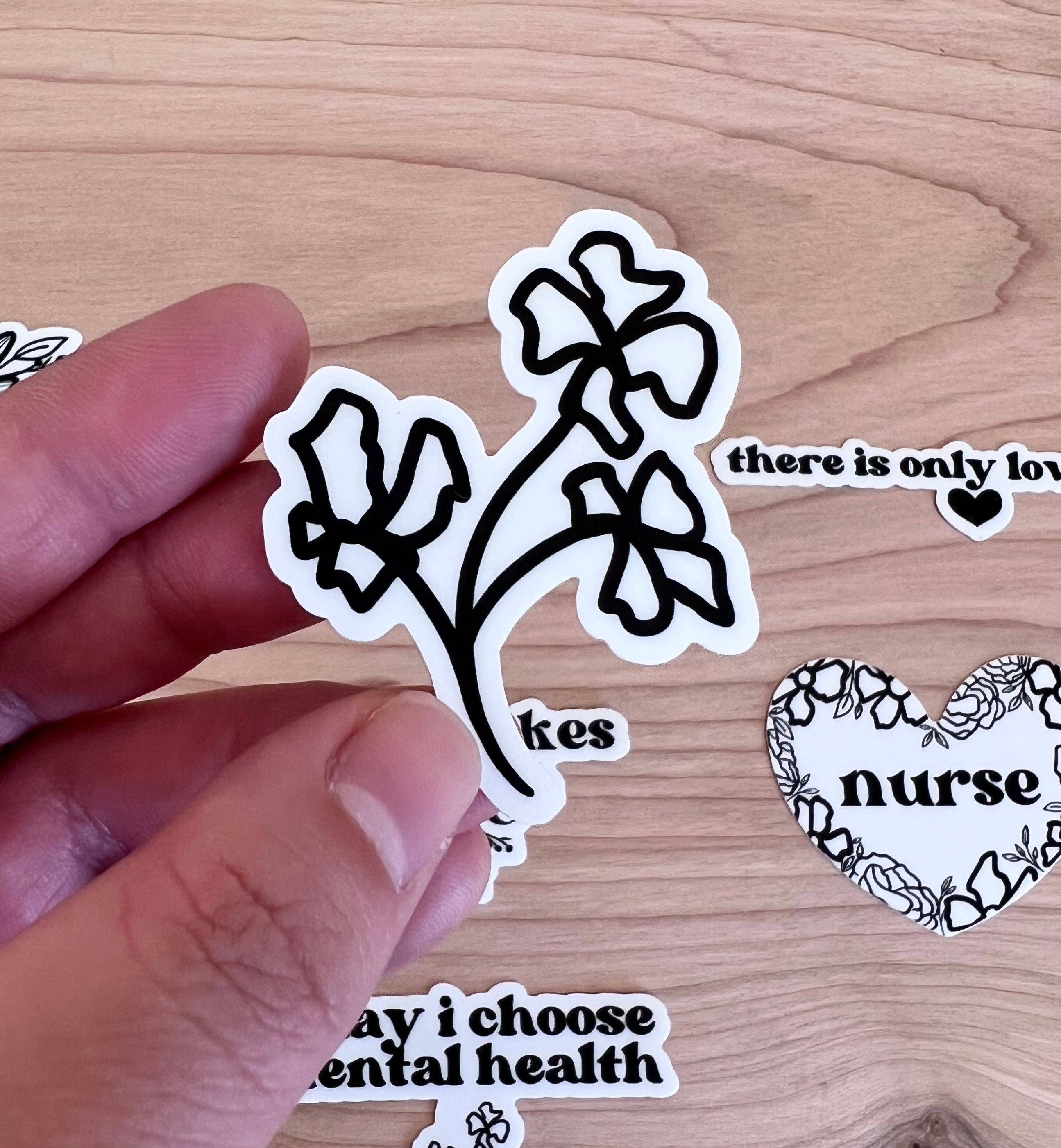 Tonie Productions - Wholesale Sticker - Tonie Productions Floral | 1.8" x 2.3" Die Cut Sticker1