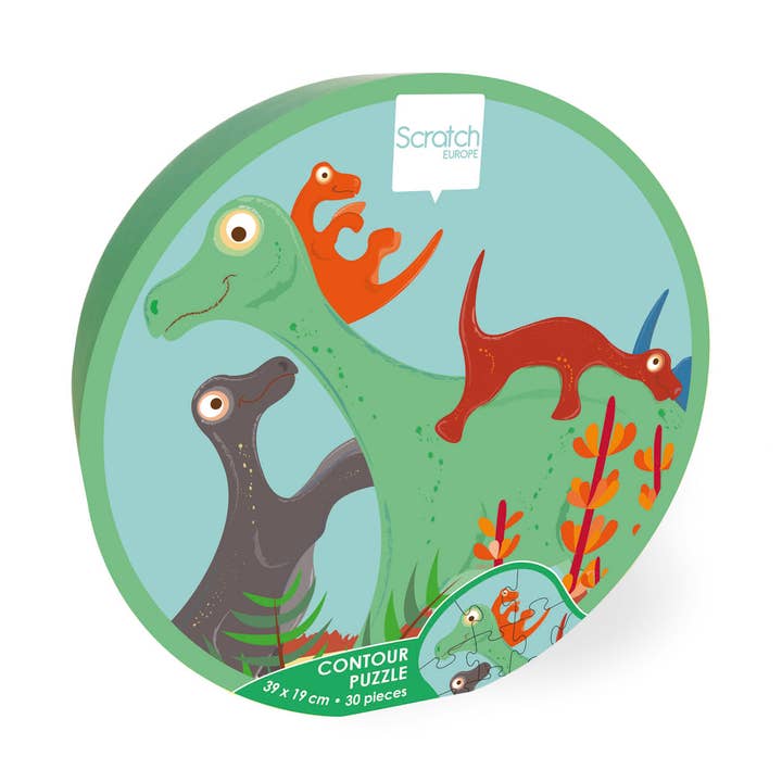 Scratch - Compact Contour Puzzle DINO 30 pcs for wholesale by DAM