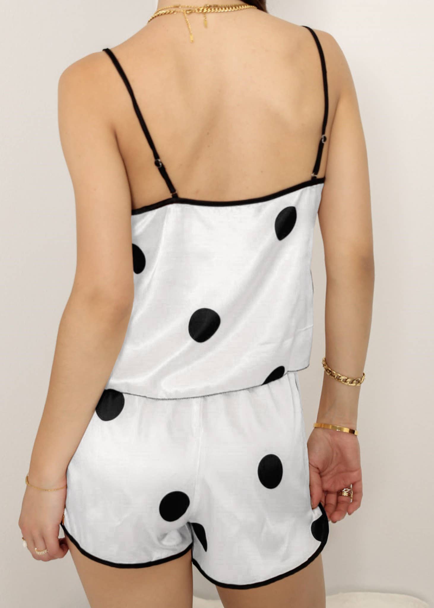 Anna Kaci Wholesale - Wholesale Sleepwear set – Women's - Multi 4 Piece Polka Dot Lounge Pajama Set13