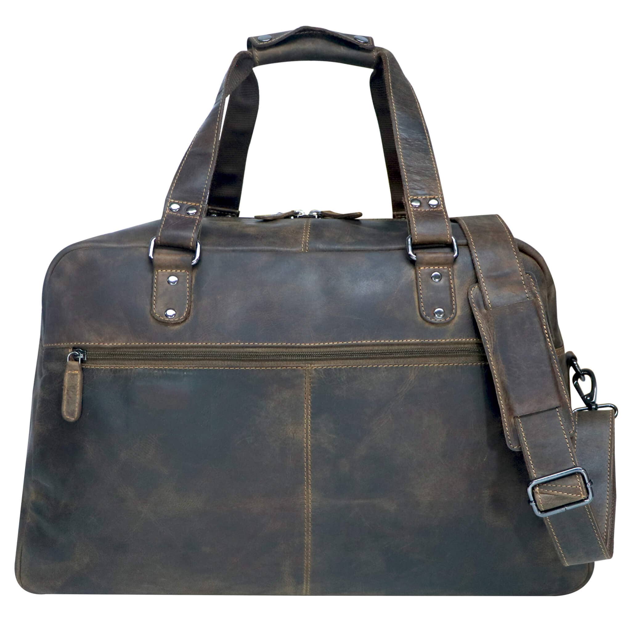 Greenwood - Wholesale Weekender Bag - Unisex - Rudy leather weekender men's duffle bag hand luggage women vint2