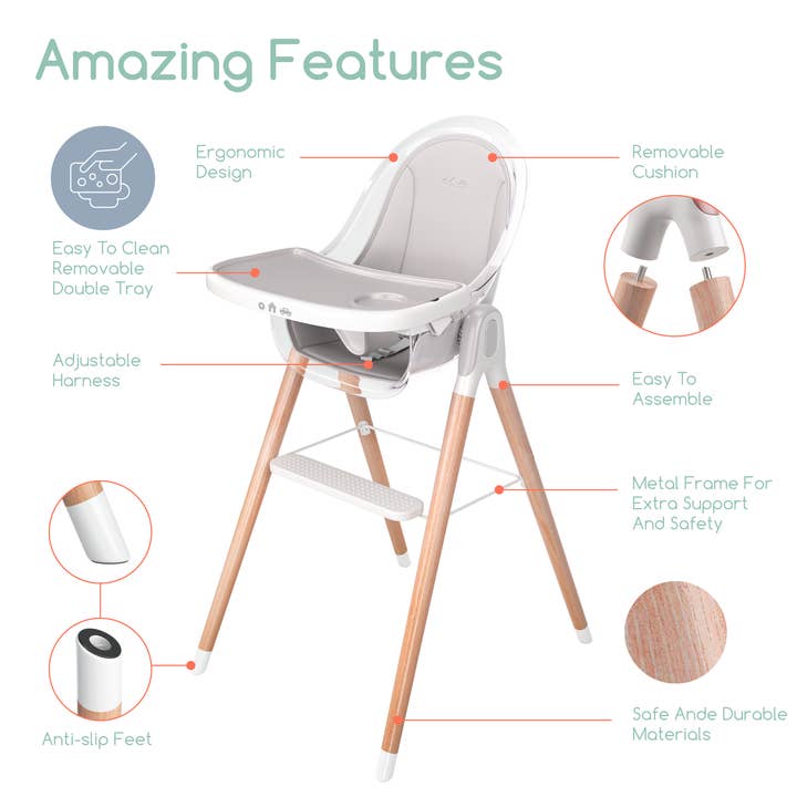 Children of Design - Wholesale Highchair - Baby - Children of Design 6 in 1 Deluxe High Chair23