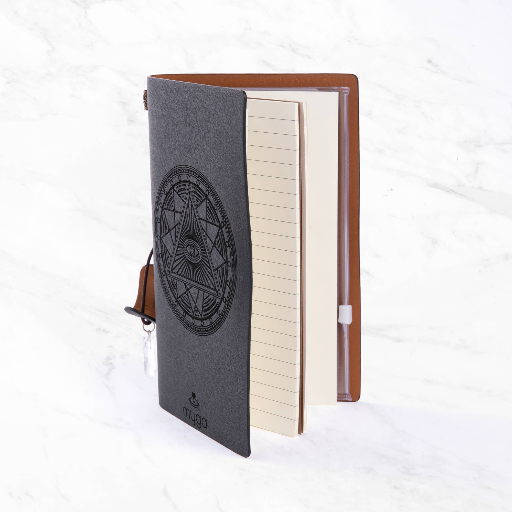 Myga – Engroshandel Spirituelle sten og krystaller – Myga Crystal Notebooks i singler 9