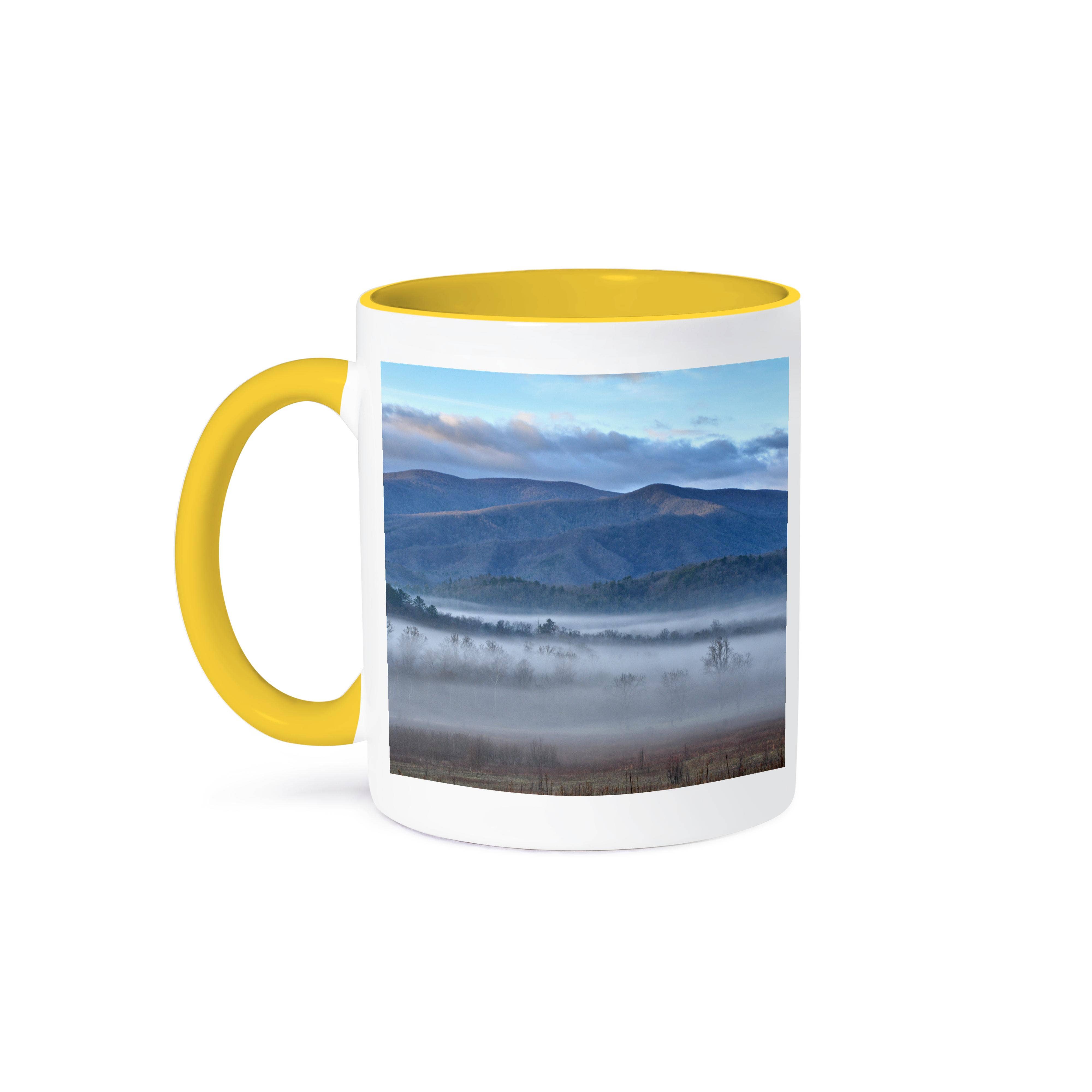 3dRose - Wholesale Coffee Mug - 3dRose, Morning fog lingers in the valley at Cades Cove in the Smoky Mountains, Mug0