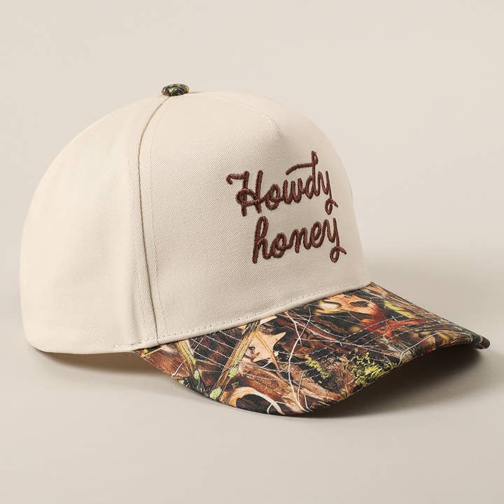 Fashion City - Wholesale Trucker Hat - Women's - Howdy Honey Embroidery Camo Two-Tone Trucker Hat14