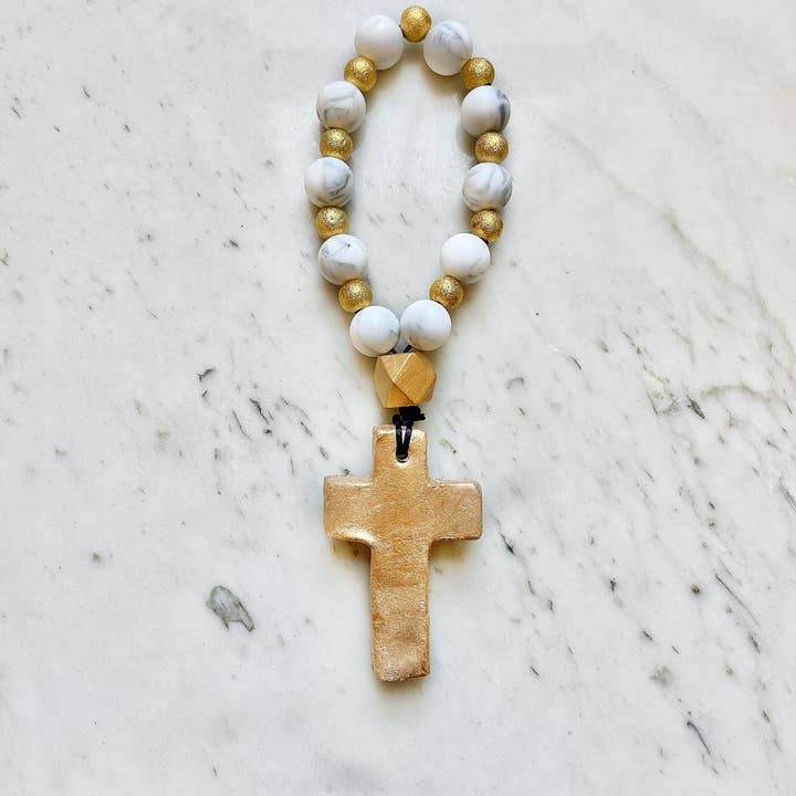 Lanyard Lovebirds – Großhandel Gebetskette für den Hals – Gebetsperlen mit goldenen Elementen3