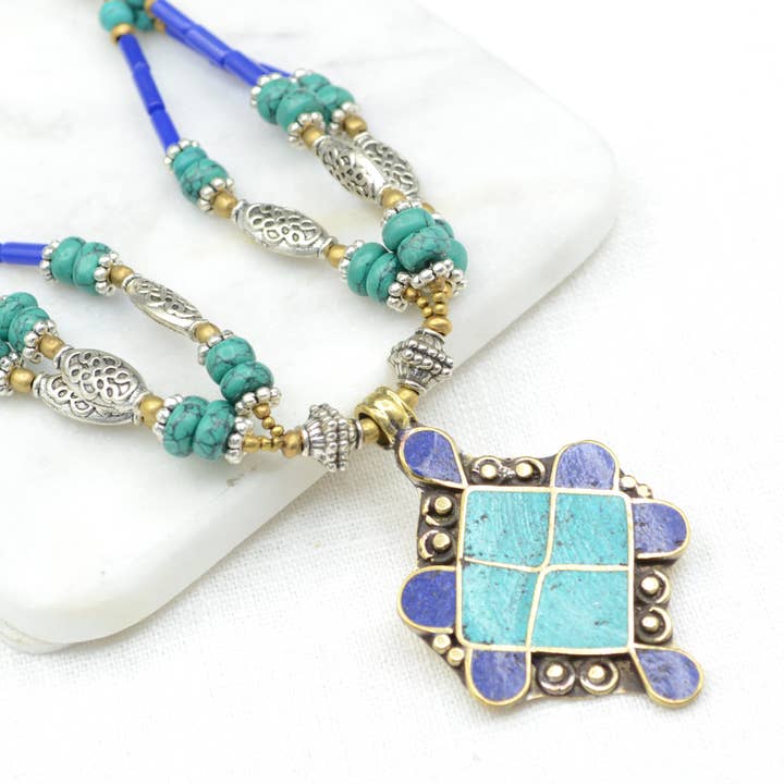 Kutang Tibetan Necklace for wholesale by Didi Bahini Fair Trade