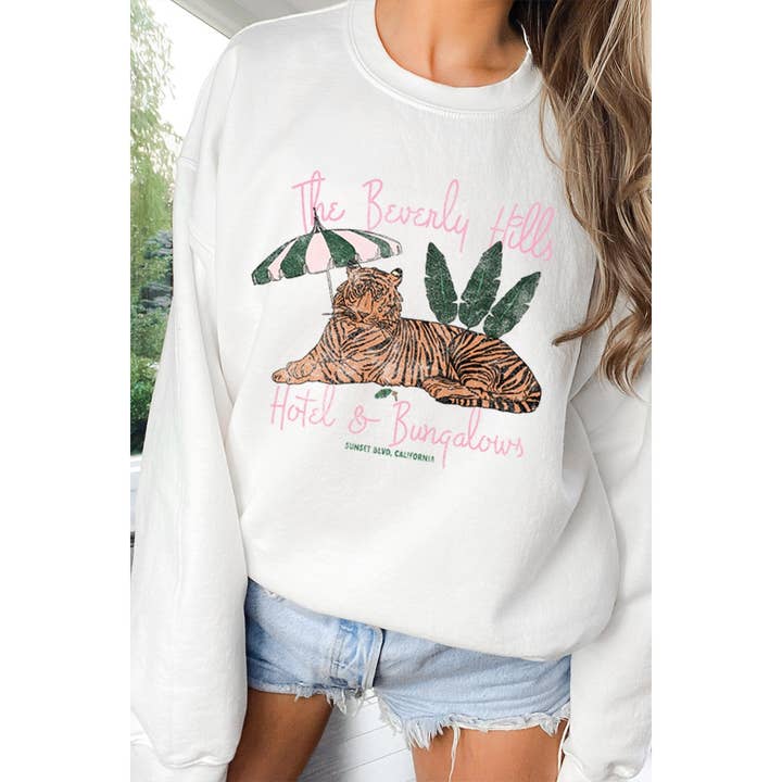 Illustrated Society - Wholesale Graphic Sweatshirt - Unisex - BEVERLY HILLS HOTEL VINTAGE GRAPHIC SWEATSHIRTS1