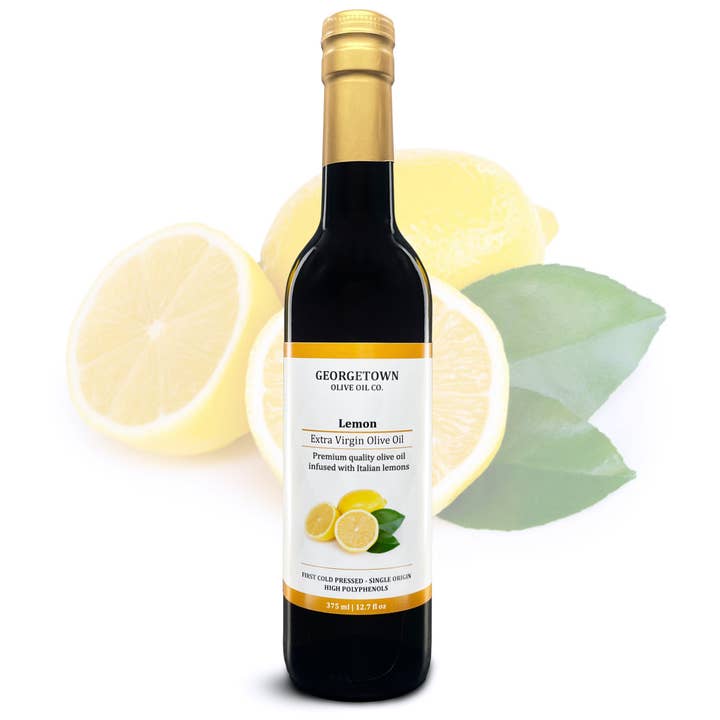 Lemon Infused Olive Oil 375ml for wholesale by Georgetown Olive Oil Co.