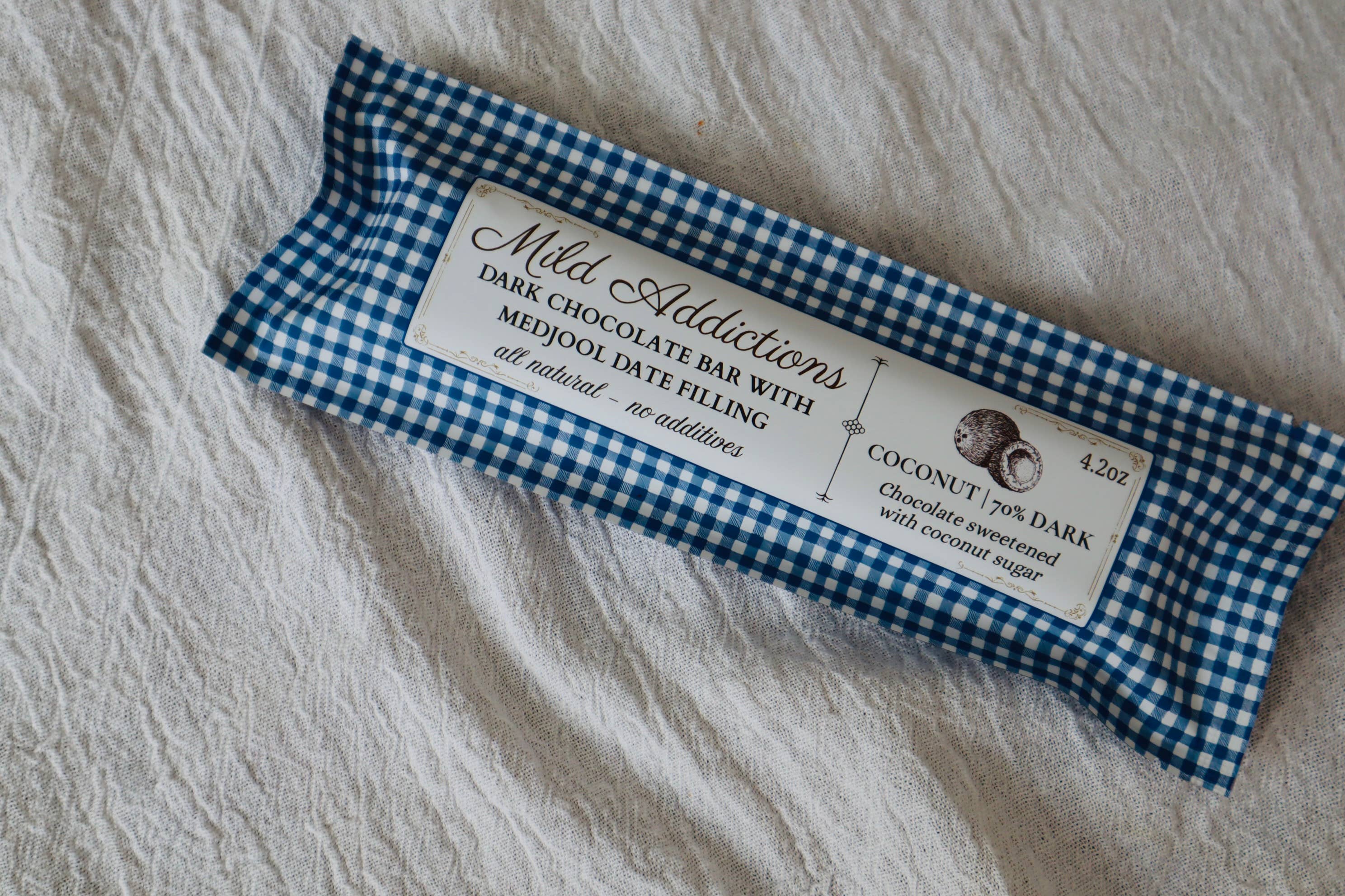 Mild Addictions - Wholesale Chocolate Bar - Dark Chocolate Bar with Coconut & Medjool Date Filling 4.2oz1