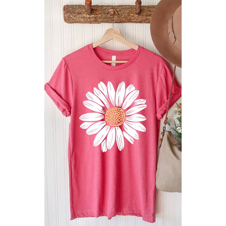 Daisy Flower Spring Floral Summer Blossom Bloom Graphic Tee for wholesale by Kissed Apparel