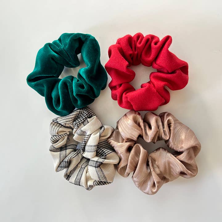 Hand Stitched In Love - Wholesale Scrunchie - Women's - Upcycled Holiday Scrunchies6