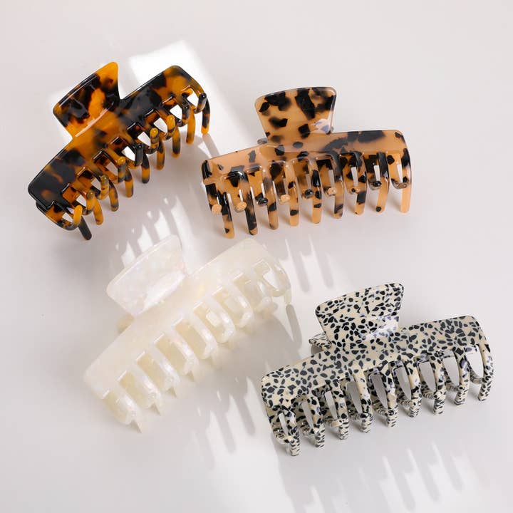 Assorted Chloe Core | Classic Large Rectangular Barrel Claw Clip for wholesale on Faire