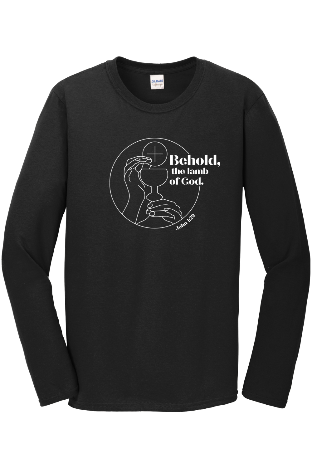Sock Religious - Vente T-shirt sérigraphié – unisexe - Voici l'Agneau de Dieu - Jean 1:29 Manches longues5