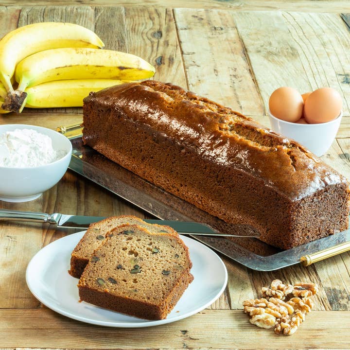 Nadel - Naturally Delicious - Wholesale Cake - Banana Walnut Bread, 24/4 oz Grab&Go Cake Slices
