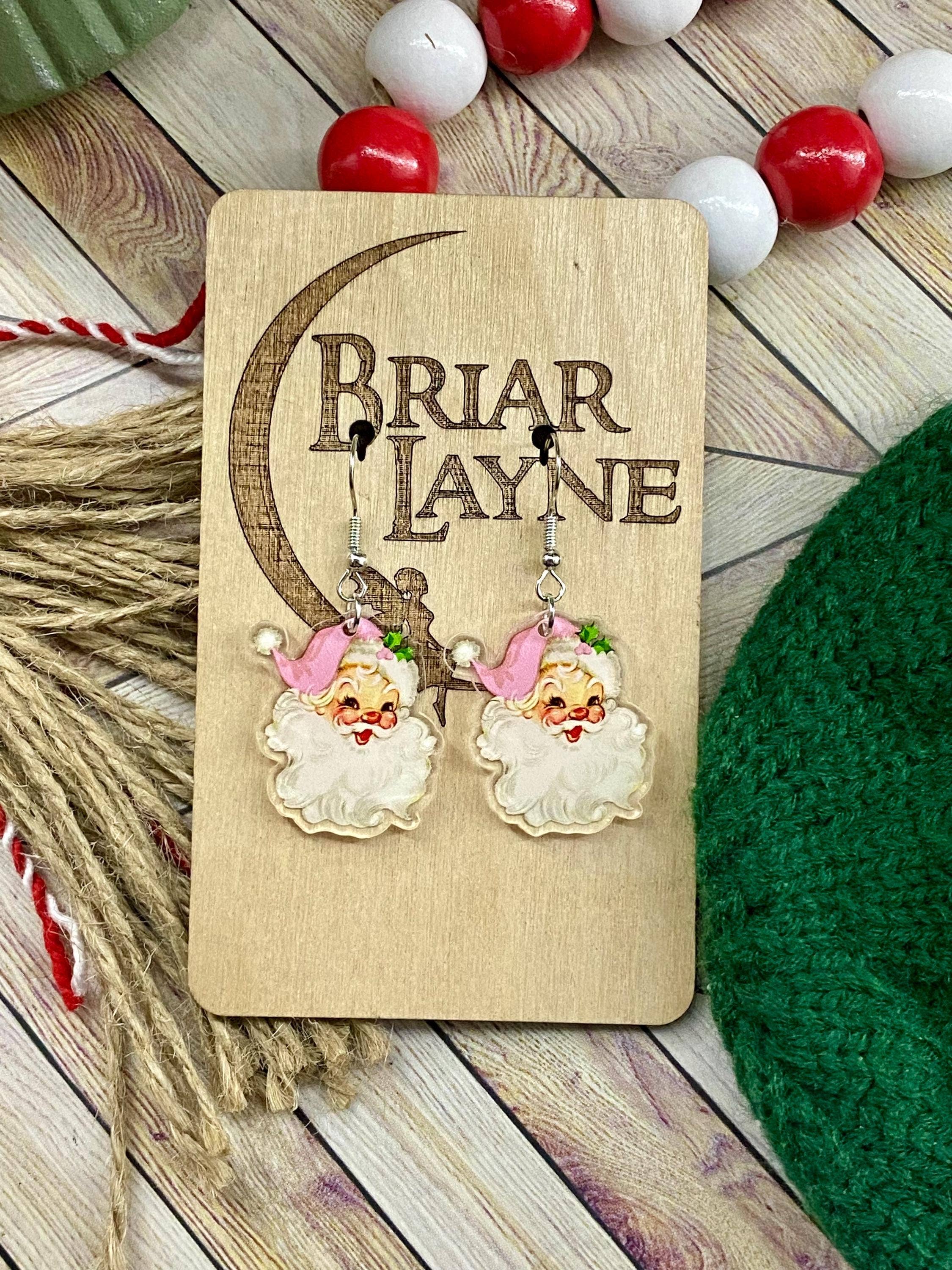 Briar layne - Wholesale Dangle Earrings - Vintage Santa Christmas Holiday Earrings1