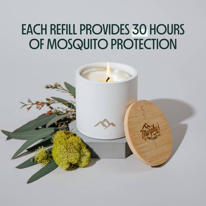 Murphy's Naturals - Wholesale Outdoor Candle - Refillable Mosquito Repellent Candle - Cloud White Case of 64