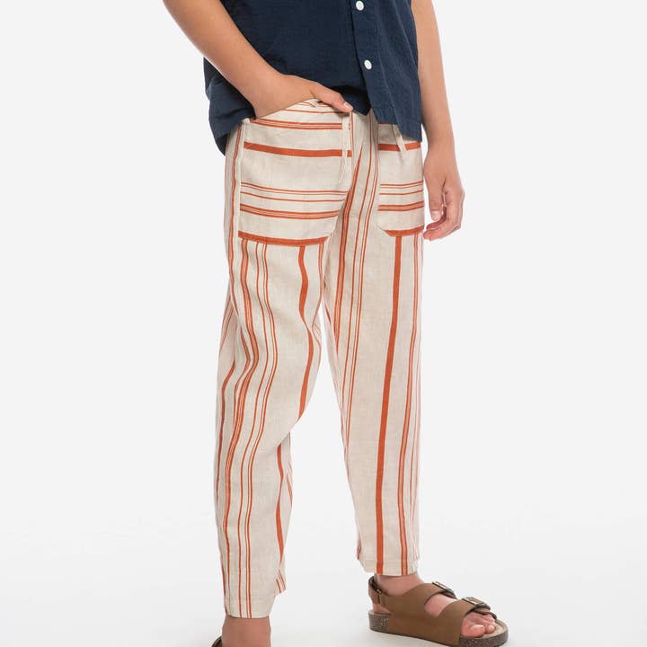 Havebukser stribede for engroshandel hos Matona