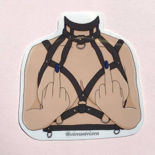 Vivrant Vixen - Wholesale Sticker - BDSM Adult Die Cut Vinyl Sticker, Sex Positive Art