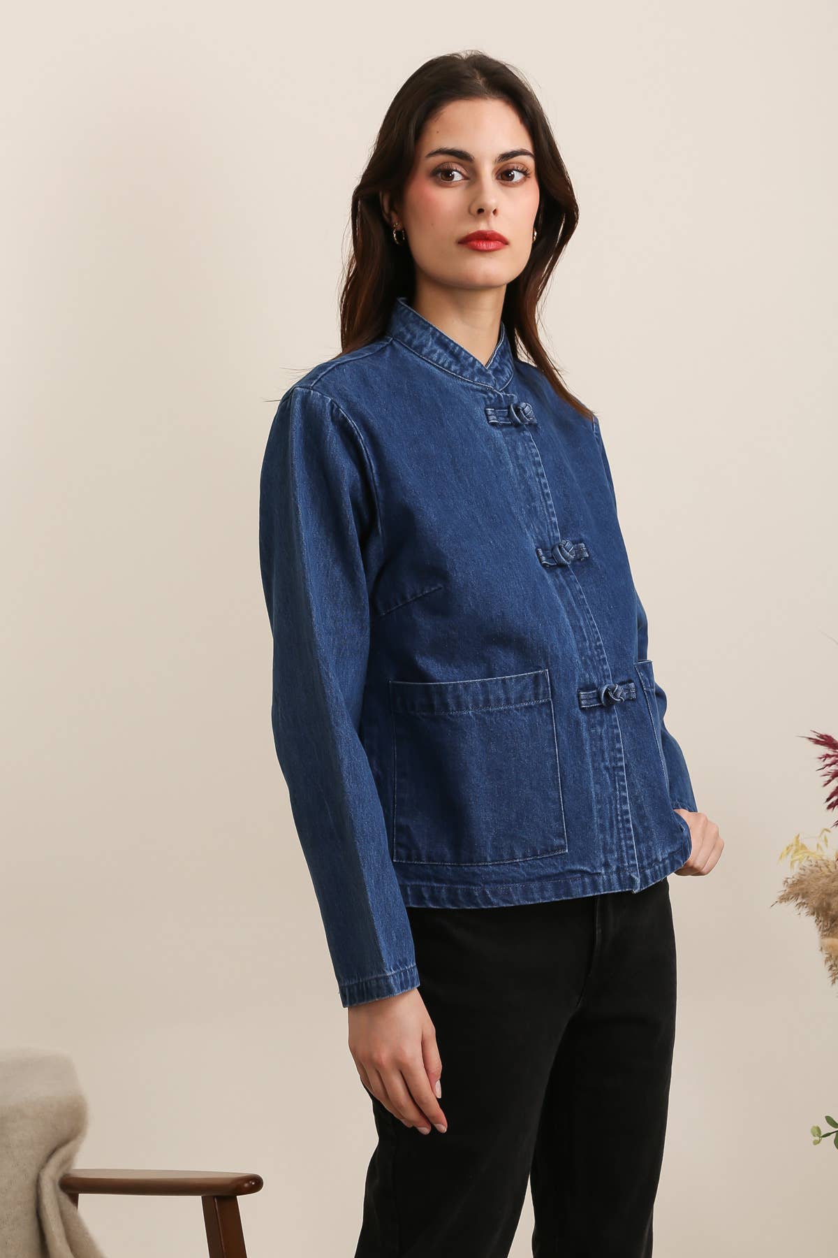 Dark Blue 5670 CHINESE DENIM JACKET for wholesale on Faire2