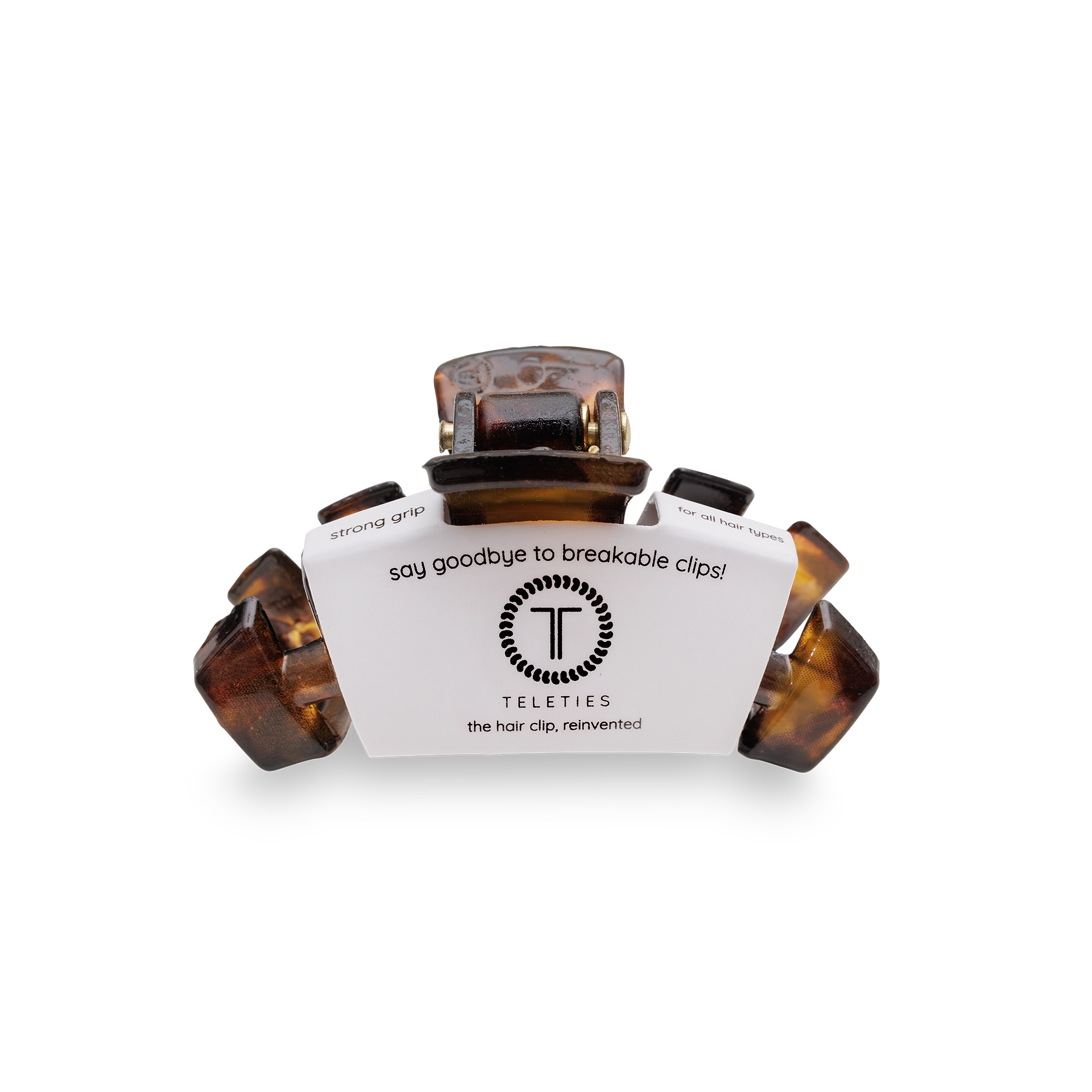 TELETIES - Wholesale Hair Clip - Women's - Classic Hair Clip | Tiny | Tortoise1
