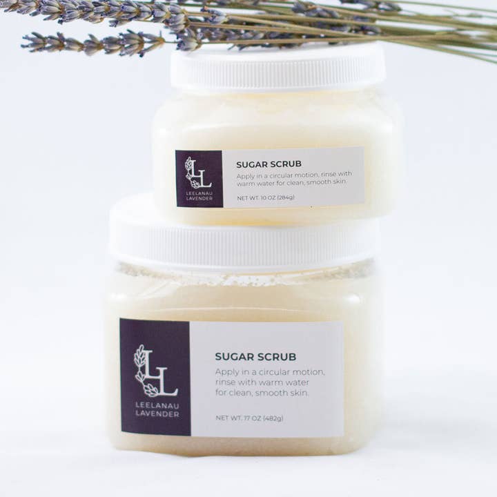 Lavendel-Zucker-Peeling für den Großhandel von Leelanau Lavender