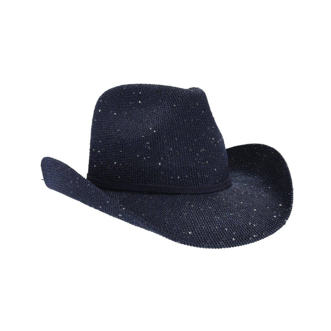 MiMi Wholesale - Wholesale Cowboy Hat - Women's - CBC03 C.C Brand Sequin detailing Cowboy hat with suede trim11