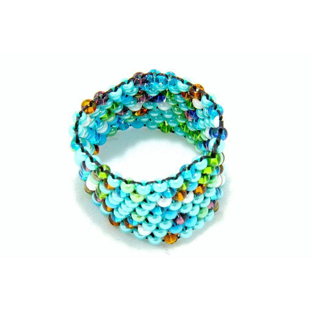 Lumily – wholesale Band/stacked ring – Tania Seed Bead Ring (Assorted) - Guatemala10