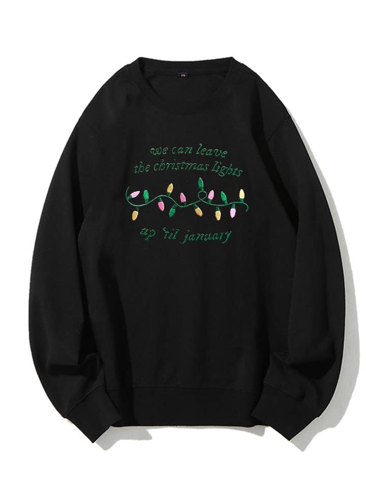 KINGLINGERIE - Wholesale Sweatshirt - Women's - Christmas Taylor Embroidered Unisex Crewneck Sweatshirt
