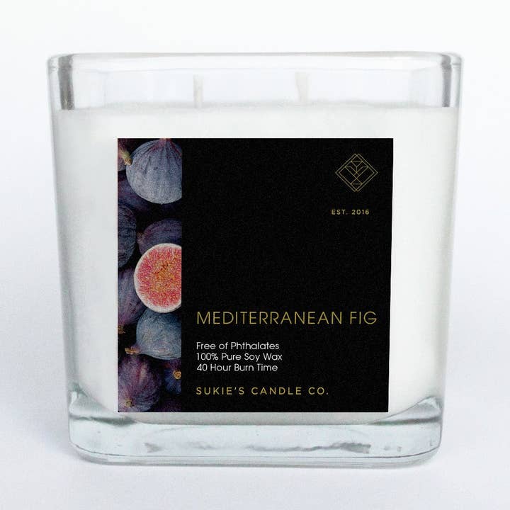 Mediterranean Fig 100% Pure Soy Double Wick Candle for wholesale by Sukie's Candle Co.