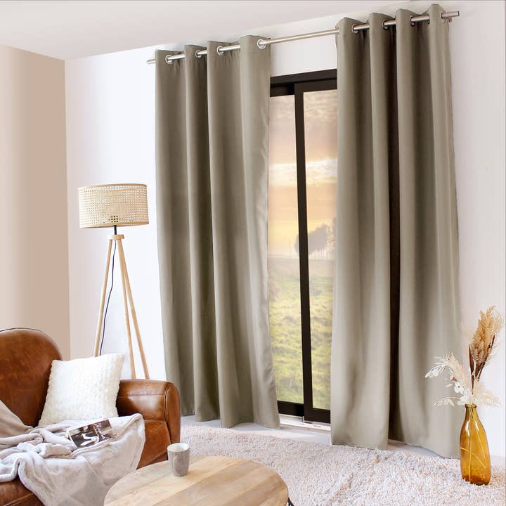 DECOSTARS - CmaDECO - Vendita all'ingrosso Tende - Tenda termica oscurante con occhielli, 135x240 cm, Glacier41