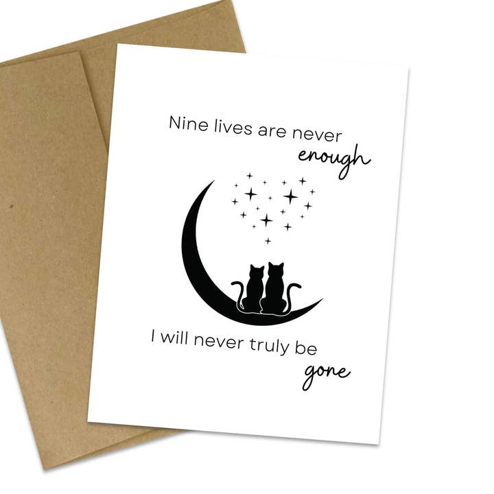 Empathy-Karte, Pet Loss Card, Katzenverlust-Karte, Pet Sympathie für den Großhandel von Butterflies + Halos