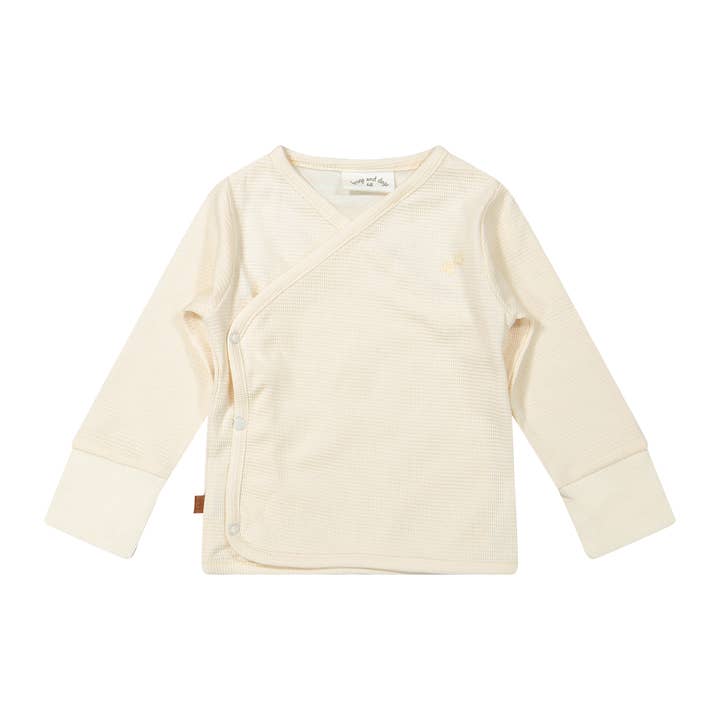 Wrap T-Shirt Waffle Organic | Off White for wholesale by Frogs & Dogs