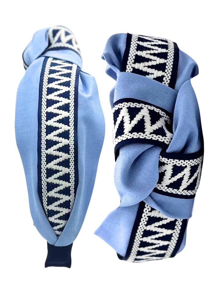 Navy Lines on Powder Blue for wholesale by Pretty Happies